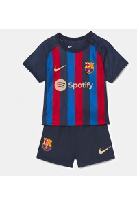 Barcelona Babytruitje Thuis tenue Kind 2022-23 Korte Mouw (+ Korte broeken)